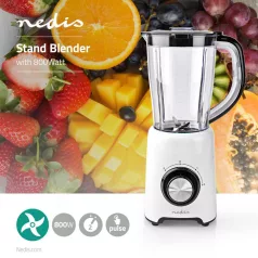   Álló turmixgép | 800 W | 1.5 l | Műanyag | 2 Sebesség Beállítás | Fehér / Fekete