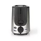 Kenyérpirító | Rozsdamentes Acél Széria | 2 Szelet Kenyér | 1 Hosszú Rés | Barnítási szint: 6 | Kiolvasztási lehetőség | Péksütemény tartó | Alumínium