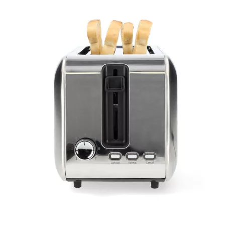 Kenyérpirító | 4 Szelet Kenyér | 2 Hosszú Rés | Barnítási szint: 7 | Kiolvasztási lehetőség | Alumínium / Ezüst