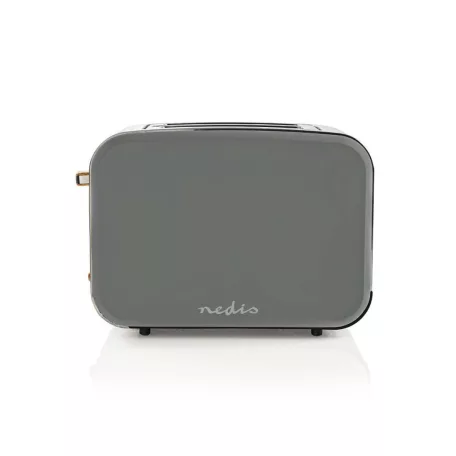 Kenyérpirító | Puha Borítás Széria | 2 Szelet Kenyér | 2 Bővítőhely | Barnítási szint: 6 | Kiolvasztási lehetőség | Szürke