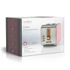 Kenyérpirító | Puha Borítás Széria | 2 Bővítőhely | Barnítási szint: 6 | Kiolvasztási lehetőség | Rózsaszín