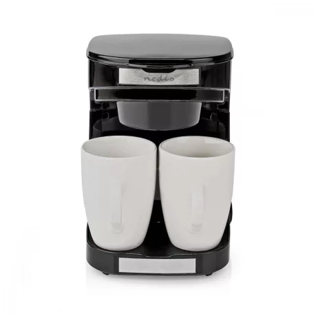 Nedis KACM140EBK kávéfőző 2 porceláncsészével Kávéfőző | Kávé filter | 0.25 l | 2 Csésze eszpresszó hordozható extra kis méretben