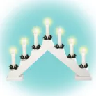 Home KAD 03 gyertyapiramis, 7 db izzó, fehér festett fa, L7D