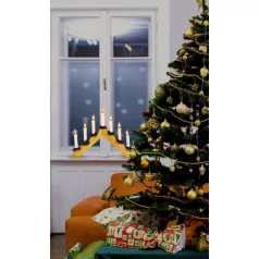   Home KAD 07 gyertyapiramis, 7 db izzó, lakkozott fa, L2040C/E10