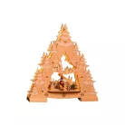 LED-es asztali dísz, fenyőfa, 3V