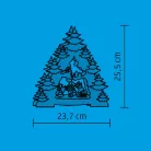 LED-es asztali dísz, fenyőfa, 3V