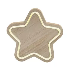   Home KAD 27 fa asztaldísz, csillag, LED neon-light szalag, melegfehér