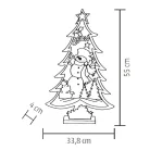 Home KAD 35 optikai szálas asztali dísz, festett fa, fehér fenyő, színes fénypontok