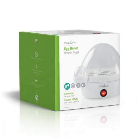 Nedis tojásfőző Egg Kazán | 7 tojás | Mérőedény | Figyelmeztető jel | Automatikus kikapcsolás | Fehér