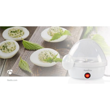 Nedis tojásfőző Egg Kazán | 7 tojás | Mérőedény | Figyelmeztető jel | Automatikus kikapcsolás | Fehér