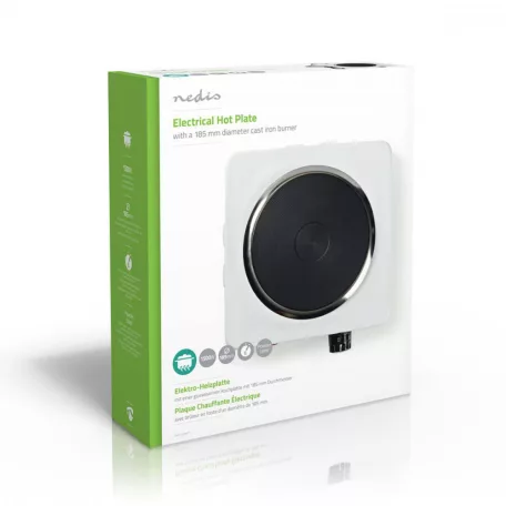 NEDIS Elektromos főzőlap | Főzőzónák: 1 | 1500 W | Túlmelegedés elleni védelem | Fehér