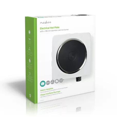 Elektromos főzőlap | Főzőzónák: 1 | 1500 W | Túlmelegedés elleni védelem | Fehér