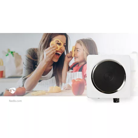 Elektromos főzőlap | Főzőzónák: 1 | 1500 W | Túlmelegedés elleni védelem | Fehér