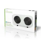 Elektromos főzőlap | Főzőzónák: 2 | 2000 W | Túlmelegedés elleni védelem | Fehér