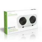 Elektromos főzőlap | Főzőzónák: 2 | 2000 W | Túlmelegedés elleni védelem | Fehér