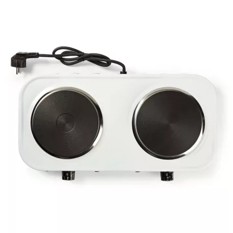 Elektromos főzőlap | Főzőzónák: 2 | 2000 W | Túlmelegedés elleni védelem | Fehér