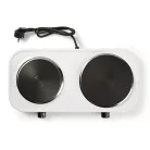 Elektromos főzőlap | Főzőzónák: 2 | 2500 W | Túlmelegedés elleni védelem | Fehér