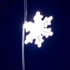 HOME KAF50WW LED-es hópehely fényfüggöny, 1,35 m, 50 db melegfehér LED, hálózati tápellátás, beltéri kivitel