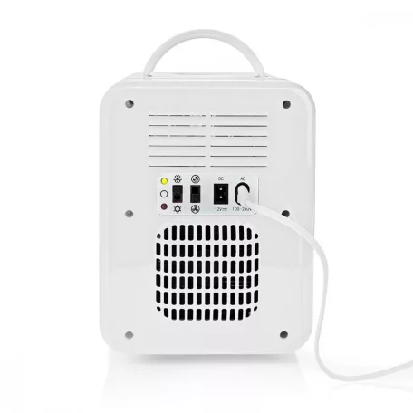 Hordozható mini hűtőszekrény | 4 l | 12 V DC / 100 - 240 V AC | Fehér