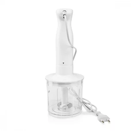 NEDIS Botmixer szett | 400 W | 2 Sebesség Beállítás | Fehér 4 az 1-ben turmixkészlettel, amely botmixert, aprítót, habverőt és egy praktikus pohara
