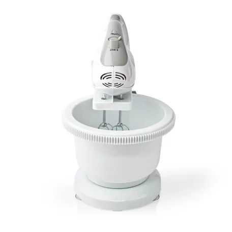 Kézi mixer | 200 W | 5 Sebesség Beállítás | Turbó funkció | Forgó Tál / 2 Habverő / 2 Tészta Tartó | Fehér / Szürke
