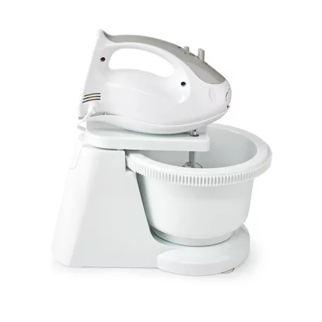 Kézi mixer | 200 W | 5 Sebesség Beállítás | Turbó funkció | Forgó Tál / 2 Habverő / 2 Tészta Tartó | Fehér / Szürke