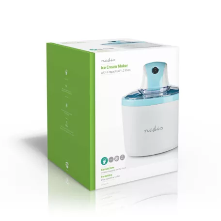 Jégkrém készítő | 1.2 l | Fehér / Kék | Alumínium / Műanyag