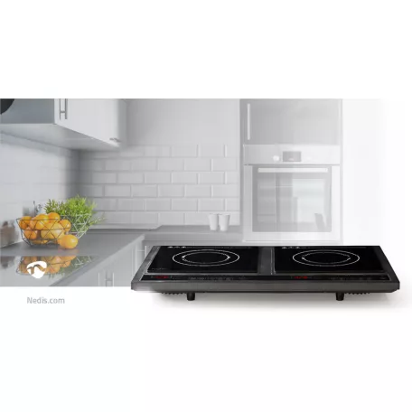 Indukciós Főzőlap | Főzőzónák: 2 | 3400 W | Túlmelegedés elleni védelem | Fekete | Időzítő | Turbó üzem | Gyerekzár | LCD Kijelző