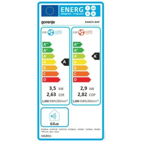 GORENJE Mobil klíma, 3,6 kW 12000BTU - hordozható léghűtő - KAM35BHP mobil klíma párátlanító léghűtő, Hűtő - FŰTŐ mobil klíma 2025 új típus MAX 80NM-IG