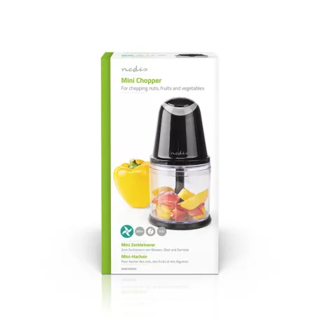 Élelmiszer Aprító | 260 W | 0.5 l | Műanyag | 2 Sebesség Beállítás | Fekete