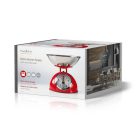 Konyhai mérleg | Analóg | Rozsdamentes Acél | Kivehető tál | Piros