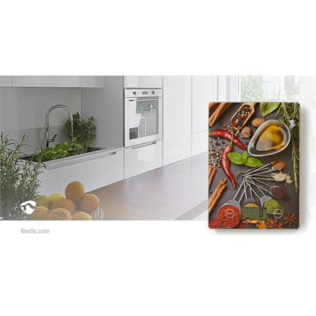 Konyhai mérleg | Digitális | Műanyag / Üveg | Többszínű