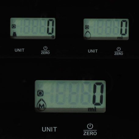 Konyhai mérleg | Digitális | Műanyag / Üveg | Fekete