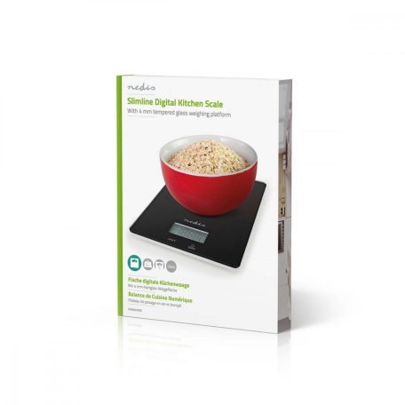 Konyhai mérleg | Digitális | Műanyag / Üveg | Fekete