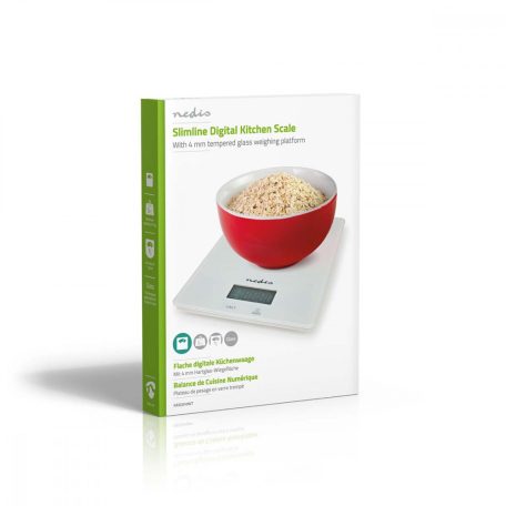 Konyhai mérleg | Digitális | Műanyag / Üveg | Fehér