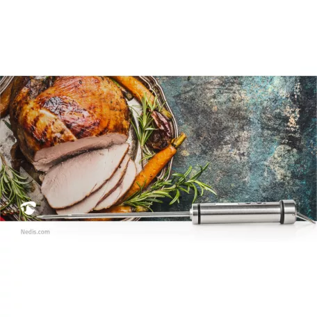 Hús Hőmérő | LCD Kijelző | 0 - 200 °C | Ezüst