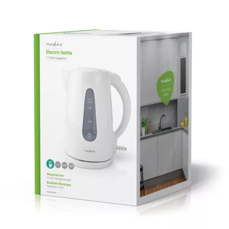 Elektromos vízforraló | 1.7 l | Műanyag | Fehér | 360 fokban elfogatható | Rejtett fűtőszál | Strix® vezérlő | Üresen forralás elleni védelem