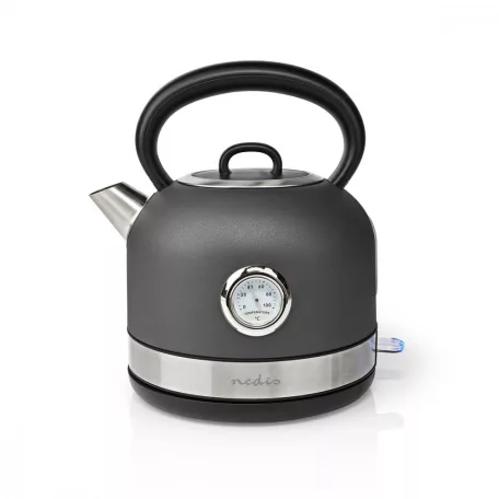 Elektromos vízforraló | 1.7 l | Rozsdamentes Acél | Szürke | Hőmérséklet jelző | 360 fokban elfogatható | Rejtett fűtőszál | Strix® vezérlő | Üresen forralás elleni védelem