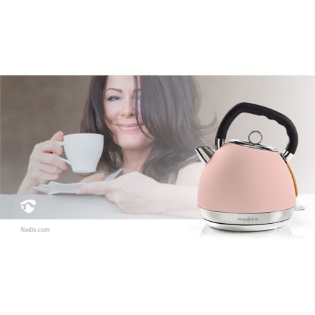Elektromos vízforraló | 1.8 l | Puha Borítás | Rózsaszín | 360 fokban elfogatható | Rejtett fűtőszál | Strix® vezérlő | Üresen forralás elleni védelem