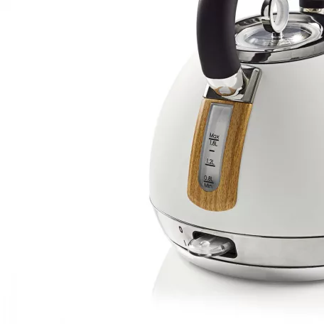 Elektromos vízforraló | 1.8 l | Puha Borítás | Fehér | 360 fokban elfogatható | Rejtett fűtőszál | Strix® vezérlő | Üresen forralás elleni védelem