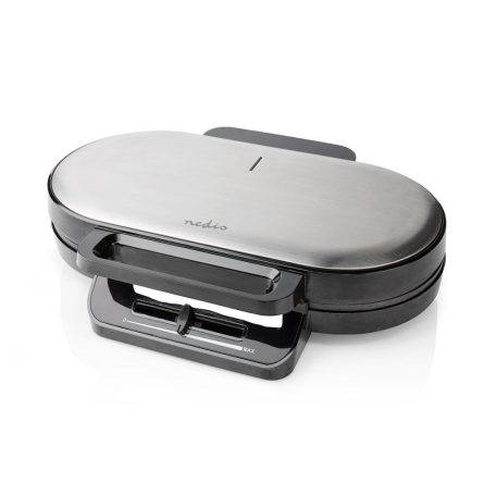 Gofrisütő | 2 x 5 Heart shaped waffles | 12 cm | 1200 W | Automatikus hőmérséklet-szabályozással | Fém / Műanyag