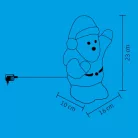 Home KDA 11 akril mikulás, 16 db LED, IP44, színes, kültéri, beltéri