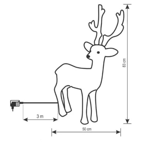 Home KDA 40 akril rénszarvas, 200 db LED, IP44, kültéri, beltéri