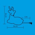 Home KDA 7 akril rénszarvas, 64 LED, IP44, kültéri, beltéri