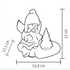 Home KDC 13 LED-es kerámia angyal figura, 1 db LED, fenyőfa