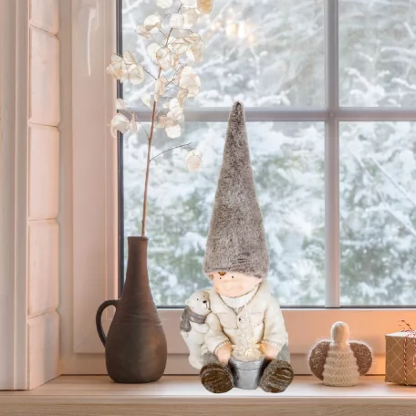 Home KDC 26 kerámia-plüss dekoráció, 1 db LED