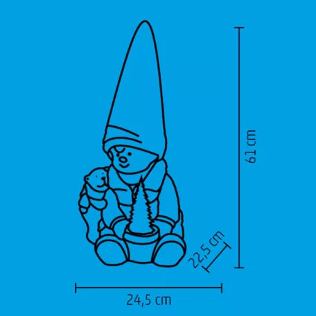 Home KDC 26 kerámia-plüss dekoráció, 1 db LED