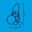 Home KDC 28 ülő figura kerámia-plüss dekoráció, EVA gömb, 1 db LED