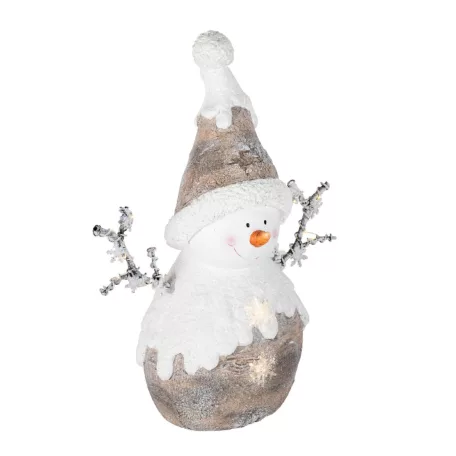 Home KDC 29 LED-es hóember kerámia figura, 12 db LED