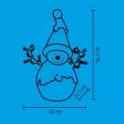 Home KDC 29 LED-es hóember kerámia figura, 12 db LED